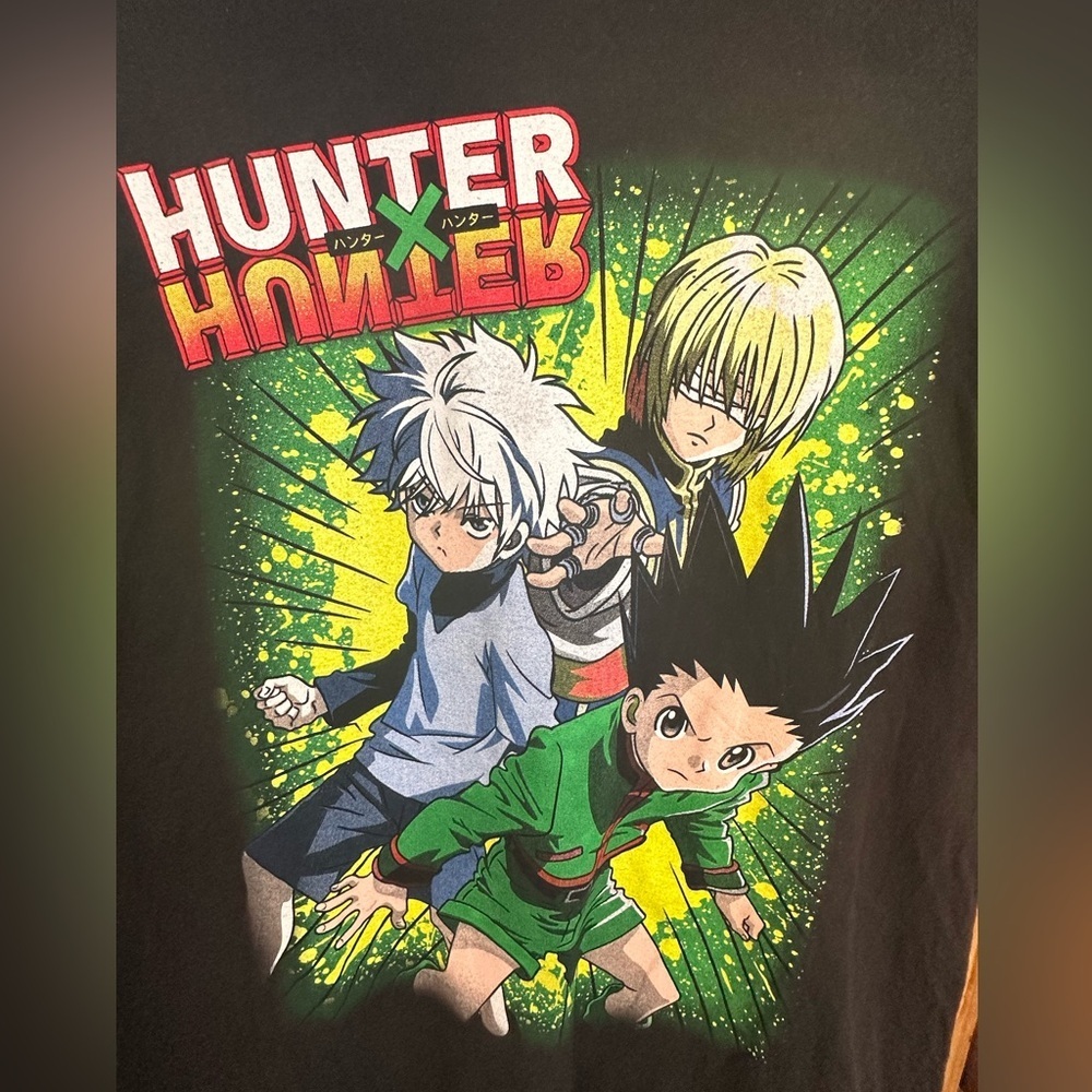 Hunter x Hunter Black Alstyle Short Sleeve Tee w/Gon Killua Kurapika Anime Sz M - Picture 3 of 5